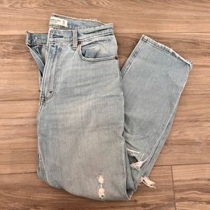 Abercrombie The Ankle Straight High Rise Jeans